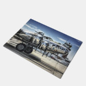 クラシックB-17ウィイ爆撃機 ドアマット (アングル)