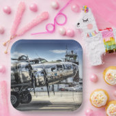 クラシックB-17ウィイ爆撃機 ペーパープレート (パーティー)