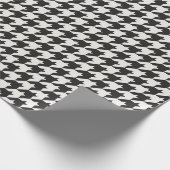 クラシックB&Wの千鳥格子のなパターン ラッピングペーパー (角)