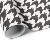 クラシックB&Wの千鳥格子のなパターン ラッピングペーパー (ロールコーナー)