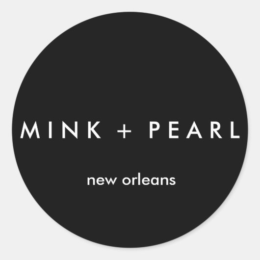 クラシックB&Wステッカー ラウンドシール (正面)