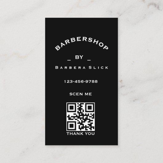 クラシックBarbershop名刺の裏面または 名刺 (裏面)