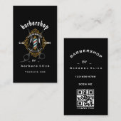 クラシックBarbershop名刺の裏面または 名刺 (正面/裏面)