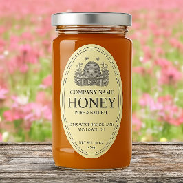 クラシックBee Hive Honey Product Labelシール 楕円形シール