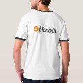 クラシックBitcoinロゴ両面デザイン Tシャツ (裏面フル)