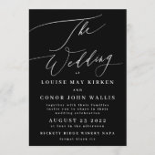 クラシックBlackバック結婚の詳細 招待状 (正面)