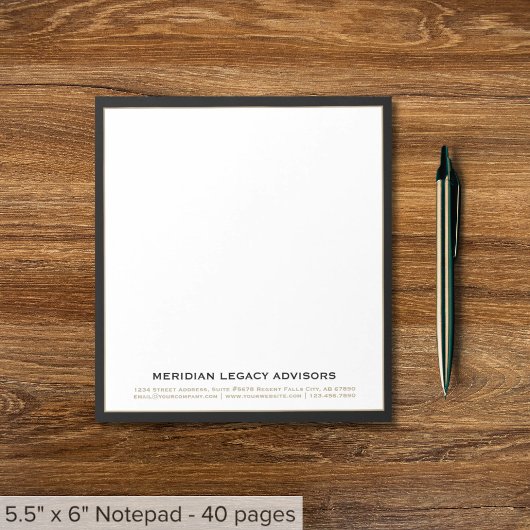 クラシックBlack and Business Notepad ノートパッド
