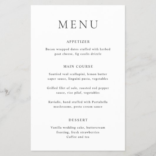 クラシックBlack and White Budgetのメ結婚ニュー チラシ (正面)