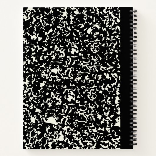 クラシックBlack Customizable Composition ノートブック (裏面)