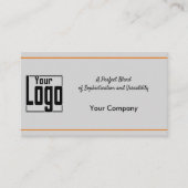 クラシックBlack Orange Gray Service List Company 名刺 (正面)