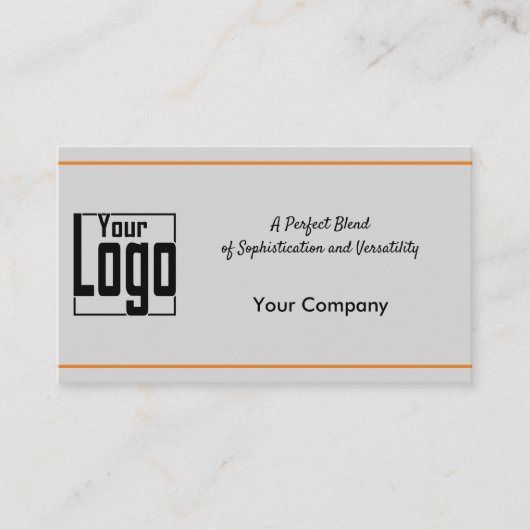 クラシックBlack Orange Gray Service List Company 名刺 (正面)