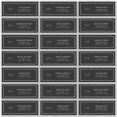 クラシックBlack & White Monogramゲストアドレス シール (正面)