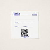 クラシックBlueモダン水玉模様清掃サービス (裏面)