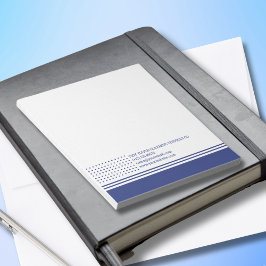 クラシックBlueモダン水玉模様清掃サービス ノートパッド