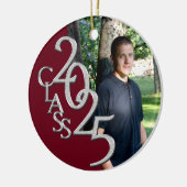 クラシックBurgundy 2025大学院写真 セラミックオーナメント (左)