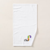 クラシックC色の白モノグラムの文字 バスタオルセット (ハンドタオル)