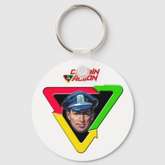 クラシックCAエンブレムキーチェーン キーホルダー (正面)