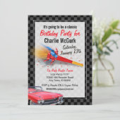 クラシックCADILLAC誕生日パーティー招待 招待状 (スタンド正面)