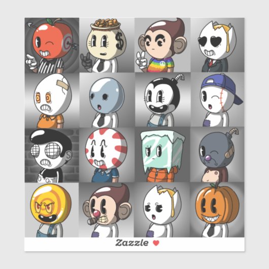 クラシックCartoon Friendsスタンプ シール (シート)