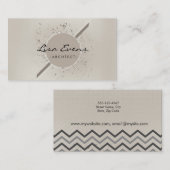 クラシックChevron Pattern Pueral Business Card 名刺 (正面/裏面)