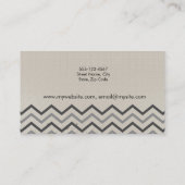 クラシックChevron Pattern Pueral Business Card 名刺 (裏面)