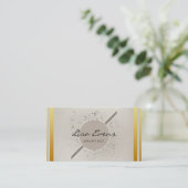 クラシックChevron Pattern Pueral Business Card 名刺 (スタンド正面)