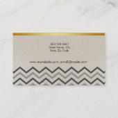 クラシックChevron Pattern Pueral Business Card 名刺 (裏面)