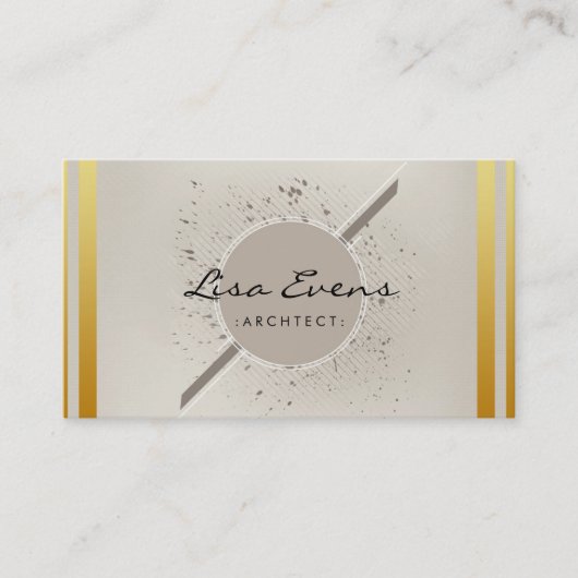 クラシックChevron Pattern Pueral Business Card 名刺 (正面)