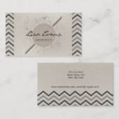 クラシックChevron Pattern Pueral Business Card 名刺 (正面/裏面)