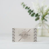 クラシックChevron Pattern Pueral Business Card 名刺 (スタンド正面)