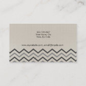 クラシックChevron Pattern Pueral Business Card 名刺 (裏面)