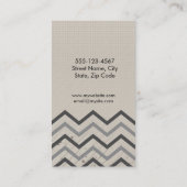 クラシックChevron Pattern Pueral Business Card 名刺 (裏面)