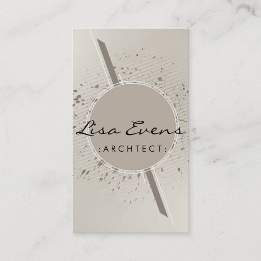 クラシックChevron Pattern Pueral Business Card 名刺 (正面)