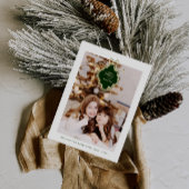 クラシックChristmas Red Plaid写真 シーズンカード