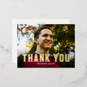 クラシックCOLLEGIATE FOIL Grad有難はがき 箔シーズンポストカード (正面/裏面)