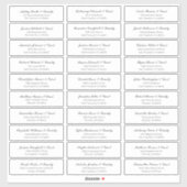 クラシックCursiveスクリプトの結婚ゲスト名アドレス シール (シート)