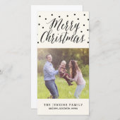 クラシックDotsクリスマスホリデーフォトカード シーズンカード (正面/裏面)