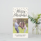 クラシックDotsクリスマスホリデーフォトカード シーズンカード (スタンド正面)