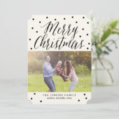 クラシックDots Christmas Holidayフォトカード シーズンカード (スタンド正面)