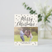 クラシックDots Christmas Photo Cardはがき シーズンポストカード (スタンド正面)