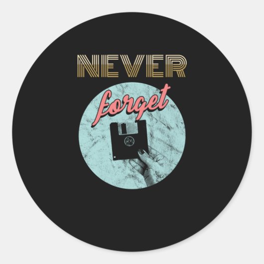 クラシックFD FD FD DISCコンピュータ ラウンドシール (正面)