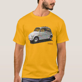 クラシックFiat 500白金ゴールド Tシャツ