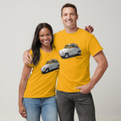 クラシックFiat 500白金ゴールド Tシャツ (ユニセックス)