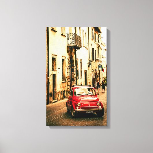 クラシックFiat 500 in Italy Canvas キャンバスプリント (正面)