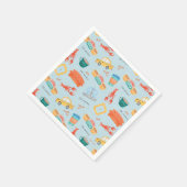 クラシックFRIENDS™アイコンのパターン スタンダードカクテルナプキン (角)