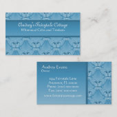 クラシックGlam Business Card、ソフトライトブルー 名刺 (正面/裏面)