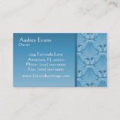 クラシックGlam Business Card、ソフトライトブルー 名刺 (裏面)