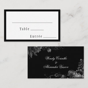 クラシックGothic Blackのメニュ結婚ー選択フラット プレイスカード