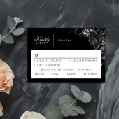 クラシックGothic Blackの応答結婚カード 出欠カード