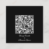 クラシックGothic BlackのWebサ結婚イトQRコード エンクロージャーカード (裏面)
